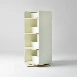 [클릭시 추가쿠폰] [레트로하우스] 크리미 HPM 4단 회전 책장