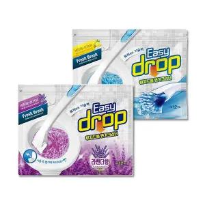 [이지드롭]변기크리너 리필2팩(핸들 미포함 / 24개입) / 변기솔 변기청소솔 변기클리너