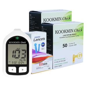 녹십자국민첵 혈당측정기+시험지100매(27년1월)+침100매+솜100매