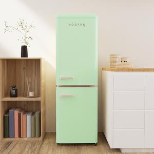 쿠잉 레트로 소형냉장고 REF-C153 민트 2도어 투도어 미니 원룸 사무실