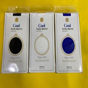 요거다 1매 / 해피워크 신토시 T-1 스포츠쿨토시 / 백색 화이트 블루 / COOL ARM SLEEVE