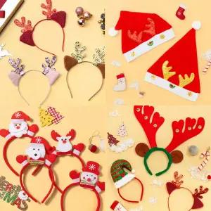 [오피스스쿨] 민화샵 크리스마스 머리띠 21종 모음전 사슴머리띠 LED머리띠 빨간모자머리띠 루돌프머리띠
