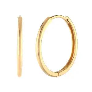 [비앤비골드] 당일발송 14K/18K 민자 링 원터치 귀걸이 XL 한쌍 WIE28357