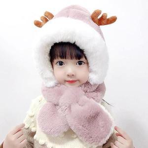 루돌프 모자목도리세트 / 아기 유아 아동 겨울 모자