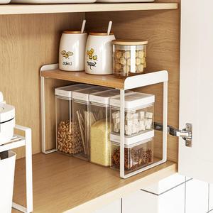 [브이앤비리빙]주방 수납장 책상 화장대 정리 다용도 사각 높은 우드 선반 소