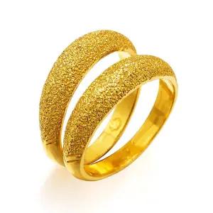 [한국금다이아몬드] 여자 순금 반지 샌딩 돔 검지 24K 11.25g 쌍가락지