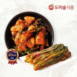 (m)도미솔 박미희 총각김치 3kg+갓김치 2kg