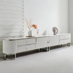 [트로네]이레나 2800 세라믹 스테인레스 2단 거실장 티비다이