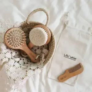 라비베베 아기빗 브러쉬 머리빗 3종세트 출산선물 유아 이발 두피관리
