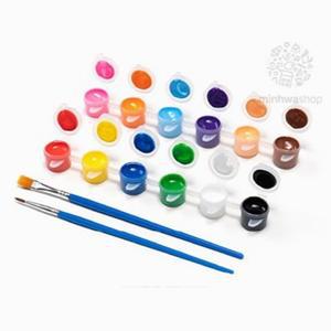 민화샵 미니 아크릴물감 세트 12색 (3ml) +붓세트