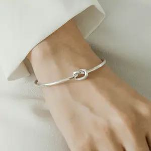 심플 knot 꼬임 뱅글팔찌 실버바 실버뱅글 은팔찌