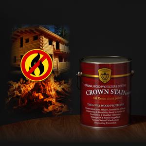 오지페인트 난연 오일스테인 3.6L (화재예방, 우수한 난연성, 목재보호)