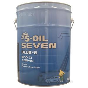 에스오일 세븐 블루 5 에코 CI 15W40 20L CI-4 유로5 TIER-3 고성능 디젤 엔진오일