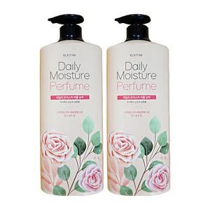 엘지 엘라스틴 데일리 모이스처 퍼퓸 샴푸 1100ml 2개 헤어 대용량