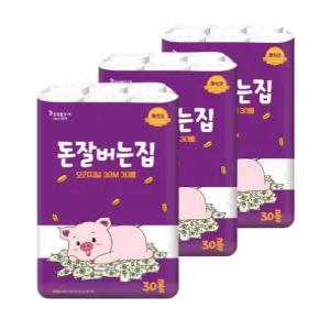 돈 잘버는집 오리지널화장지 3겹 30m 30롤 3팩