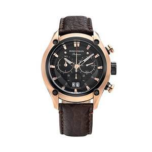 [로만손]프리미어 크로노그래프 44 로즈블랙콤비 가죽시계RWPBHM8A4258CTCT1