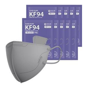 [리벤스] 에버퓨어 새부리형 마스크(KF94)(그레이/특대형) 50입