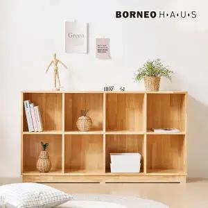 보루네오 엘리브 고무나무 원목 책장 8칸 가로형 bk160