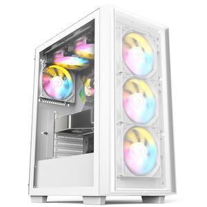 :데이븐 DAVEN D6 MESH 강화유리 미들타워 컴퓨터 PC 케이스 (화이트)