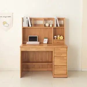 [로쏘가구]제이 엘다 원목 편수 책상 세트