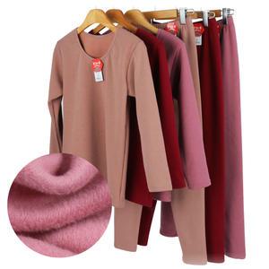 국산 융 기모 여성 내복 양모 내의 두꺼운 타이즈