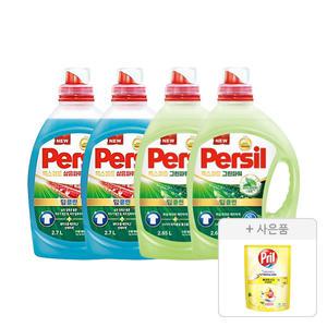 퍼실 엑스퍼트 삶음파워 2.7L, 2개+그린파워 2.65L, 2개+증정(프릴 시크릿 오브 베이킹소다 레몬 300ml, 1개)