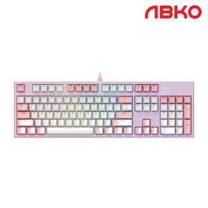 앱코 AN08 가스켓 아이스큐브 광축 LED 게이밍 키보드 (핑크, 리니어)
