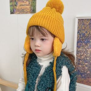 7색상 겨울 유아 어린이 귀마개 모자 귀도리 방울모자