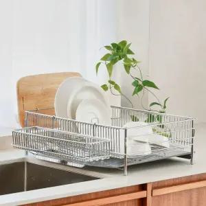 공감스토어 올스텐304 작은 좁은주방 미니 설거지 자동배수 간편설치 식기건조대 1단