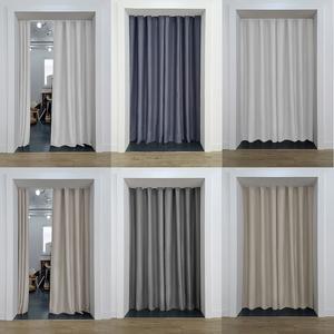 현관 중문 가리개 방한 방풍 암막 커튼 압축봉 세트