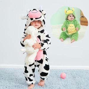 [핫트랙스]젖소와 공룡 보드라운 애니멀 방한 유아우주복 204997