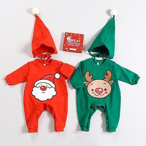 크리스마스 꼬깔 보넷 슈트 / 아기옷 신생아옷 바디슈트 바디수트