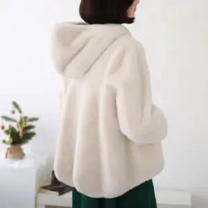 [웬디즈갤러리]페이크퍼 후드 집업 자켓 LJK104