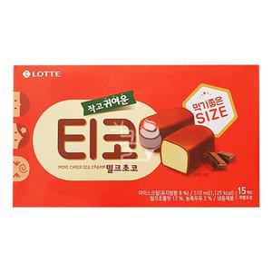 밀크 초콜릿 티코 15개입 6박스 미니 아이스크림 소포장 한입 낱개