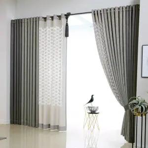 [지나송]아드리 아일렛 암막커튼(620x230)+코디커튼(봉+설치부속)