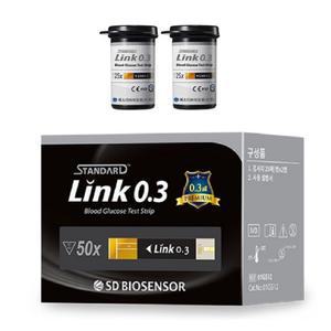 에스디바이오센서 스탠다드링크 0.3 혈당측정지 50매 스트립 시험지 검사지