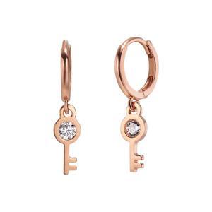 갤러리아 여자 14K 귀걸이 원터치 링 금귀걸이 열쇠 스톤