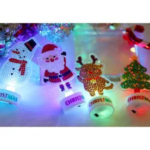 클레이피아 크리스마스 보석십자수 무드등 만들기 DIY 산타 루돌프 눈사람 트리