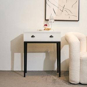 유씨엠 비스킷 거실 현관 복도 슬림 미니 화이트 콘솔 테이블 S_착불