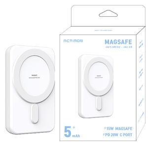 맥세이프 무선 고속충전 보조배터리 5000mAh + C to C 케이블 + 메탈 플레이트 /스마트 거치대