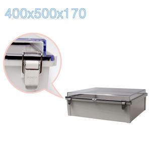 박스코 투명카바 스텐고리 하이박스 400x500x170 컨트롤박스 노출함 매미고리 ABS 차단기 분전반 분전함