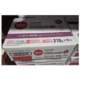 햇반 서리태 흑미밥 210gx18개입 1박스