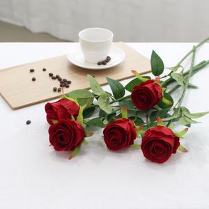 장미꽃 인테리어 조화 인조 꽃 실크플라워 로맨틱벨벳 한송이장미 5P