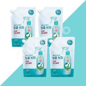 온더바디 발을씻자 풋샴푸 코튼풋 발샴푸 레몬민트(리필)500m 4개 발세정제