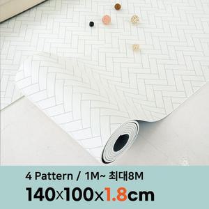 [삼바텍]18T PVC 층간소음방지 롤매트 폭 140cm x 1m