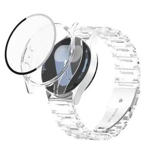 갤럭시워치 7 6 5 4 투명 스트랩 + 풀커버케이스 세트 40 44