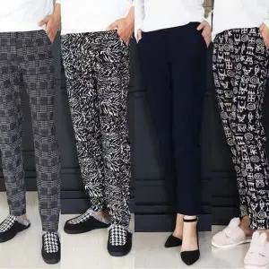 겨울 기모바지 남자 여자 빅사이즈 밍크 융털 몸빼 일바지 고무줄 밴딩 작업복 바지