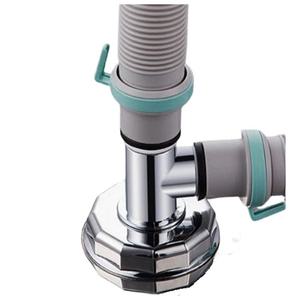 세탁기 건조기 배수구 트랩 2구연결 하수구 냄새제거 벌레차단 트랩 베란다 욕실 세탁실 바닥 유가