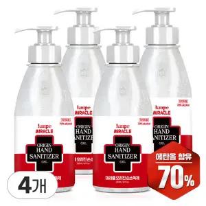미라클 오리진 손소독젤 겔타입 500mL x4 에탄올70 손소독제