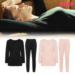 [솔브]소프트웜 피치기모 9부 상하 여성 내의세트(SSET845)